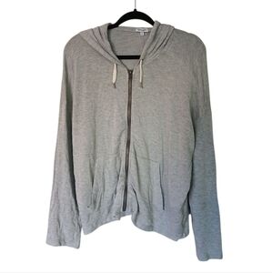 Splendid Oversized Super Soft Modal Light Gray Zip-Up Hoodie Size Large